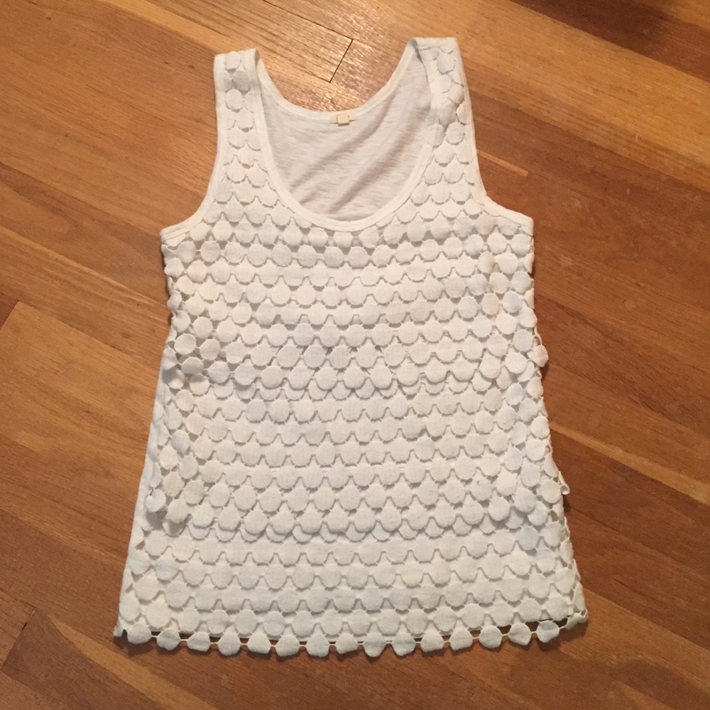 J Crew White Tank